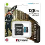 Kingston 128GB MicroSD minniskort í upprunalegri pakkningu – 170MB/s hraði