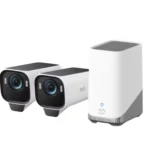 Eufy öryggiskerfi með tveimur S3 Pro 4K myndavélum og HomeBase 3